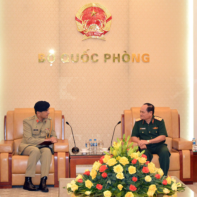 Thượng tướng Nguyễn Phương Nam tiếp Tùy viên Quốc phòng Pakistan

